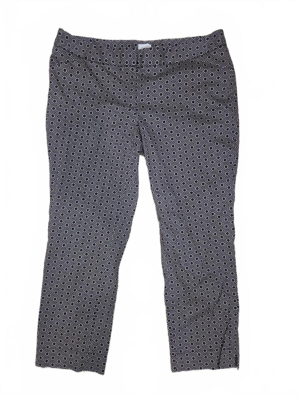 Laundry by Shelli Segal Geometric Hexagon Print Trouser Pants Womens Size 12